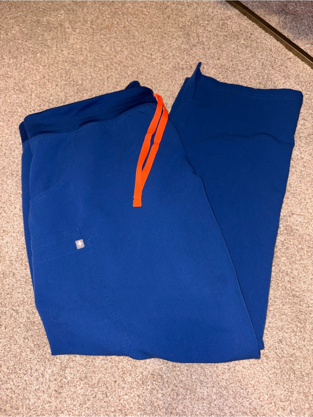 FIGS Kade High Waisted Cargo Scrub Pants XXL Winning Blue